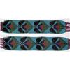 Image 1 : Chippewa Indian Loom Beaded Garters.  19th century, 38" x 3.25".  Ex Dr. Ellis collection.  Estim…