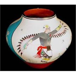 Zia Pueblo Polychrome Pot by J.D. Medina, circa 1970. 10  x 10 . Estimate $400-$500 …