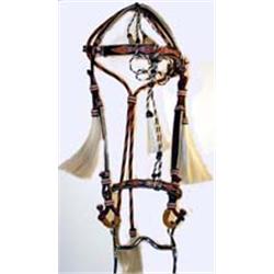 Hitched Horse Hair Bridle. Made in the Montana State Penitentiary. New condition. Estimate $1200-…