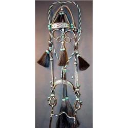 Hitched Horse Hair Bridle. Made in the Montana State Penitentiary. New condition. Estimate $1200-…