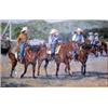 Image 1 : Fritz Keck. Oil on canvas. "Talkin' Cuttin'." 35" x 56". Estimate $1,200-$1,800.…