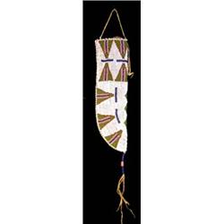 Sioux Indian Beaded Knife Sheath. 12" long. Estimate $750-$1,000.…