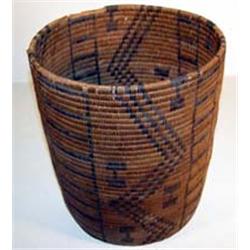 Large Pima Indian Basket. Some rim damage but very old. 11.75  x 10 . Estimate $600-$800.…