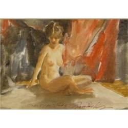 Ramon Kelley (b.1939). Monotype oil & pastel. 9" x 12". Estimate $2,000-$3,000.…