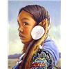 Image 1 : Tom Phillips. Oil on board. "Indian Girl". Scarce artist. 24" x 17.5". Estimate $1,500-$2,000.…