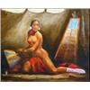 Image 1 : Ace Powell (1912-1978). Oil on canvas. "Nude Squaw." Ex Otha Wearin collection. 12" x 10". Estima…