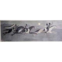 Edwin Willard Deming (1860-1942). Gouache.  Ute Lover.  5  x 14 . Estimate $1,000-$1,500.…