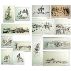 Sandy (Cyrus V) Ingersoll (b. 1908). 14 various signed etchings. A rare chance to purchase an ent…