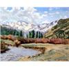 Image 1 : Lyman Byxbe (1886-1980). Oil on canvas. "Notchtop Mountain & Thompson River." Byxbe oils are scar…