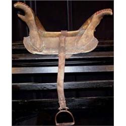 Blackfeet Indian Saddle. Estimate $1,250-$1,500.…