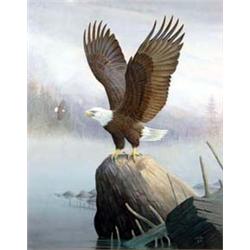 Ron Jenkins (b.1932). Gouache. Eagles. 30" x 24". Estimate $1,500-$2,000.…