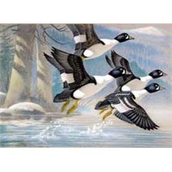 Ron Jenkins (b.1932). Pastel. Flying ducks. Framed & matted under glass, sight size 10  x 14 . Es…