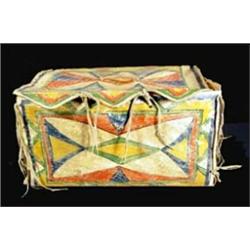 Parfleche Box. 15" x 8.5" x 10". Estimate $750-$1,000.…