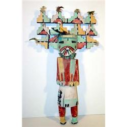 Pueblo Indian Kachina Doll. Nice patina. 20" tall. Estimate $600-$800.…