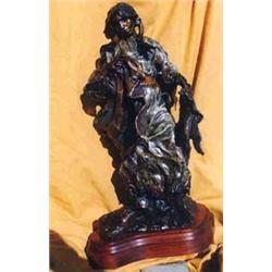 Nancy McLaughlin-Powell (1932-1984). Bronze sculpture.  Berry Picker.  #3/36. 18  tall. Estimate …