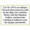 Image 1 : Lot #197 is an antique firearm than cannot be sold in the eBay Live Auction. Please see to Manito…