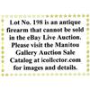 Image 1 : Lot #198 is an antique firearm than cannot be sold in the eBay Live Auction. Please see to Manito…