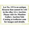 Image 1 : Lot #199 is an antique firearm than cannot be sold in the eBay Live Auction. Please see to Manito…