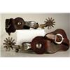 Image 1 : Silver Inlaid Mounted California Style Spurs. Excellent condition. Estimate $600-$800.…
