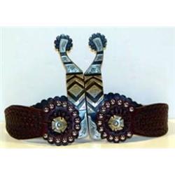 Robert Campbell Contemporary Texas Spurs. Nickel mounted with Buddy Foster straps. Estimate $300-…