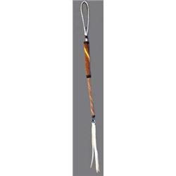 (2) Quirts. Contemporary Horse Hair Quirt & Braided Quirt. 23" long. Estimate $300-$400.…