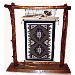 Navajo Loom From Two Grey Hills Area. Excellent condition. 38" Tall. Estimate $600-$800.…