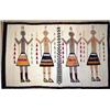 Image 1 : Navajo Indian Yei Rug, 4 Male Figures. 30.5" x 51". Estimate $600-$900.…