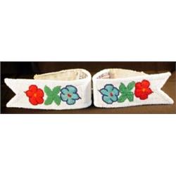 Pair of Beaded Ceremonial Dance Armbands. 15" x 2". Estimate $100-$150.…