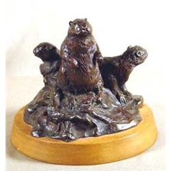 Susan O. Kliewer (b.1940). Bronze Sculpture. Otters. #3/40. 5  tall. Estimate $300-$400.…