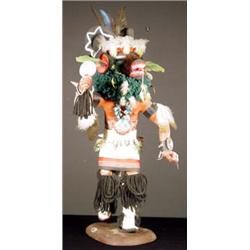 Mountain Sheep Kachina Doll by Johnny Burgess. With turquoise, silver & shell jewelry. 23  tall. …