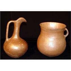 2 Taos Micaceous Clay Pots. 7  & 8.5 . Estimate $300-$400.…