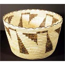 Papago Indian Basket. 12" wide x 7.5" tall. Estimate $300-$400.…