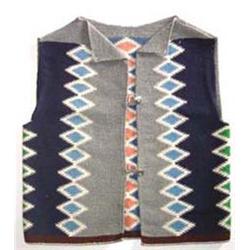 Navajo Indian Woven Vest circa 1930's. Estimate $200-$300.…