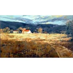 C. Sherman. Oil on board. House in landscape. 10" x 16". Estimate $300-$400.…