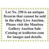 Image 1 : Lot #290 is an antique firearm than cannot be sold in the eBay Live Auction. Please see to Manito…
