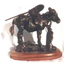 Gary Schildt (b.1938). Bronze sculpture. "Blackies Burro." #86/100. 6.5" x 7". Estimate $500-$750…