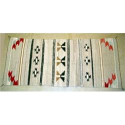 Navajo Indian Double Saddle Blanket, circa 1910's-1920's. 25" x 57". Estimate $400-$500.…