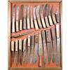 Image 1 : 26 Knife Collection Display, Consisting Mostly of Types Used By Indians. Estimate $500-$750.…