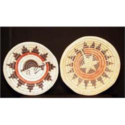 Pair of Navajo Indian Wedding Baskets. One scarce pictorial. Both in excellent condition. Estimat…