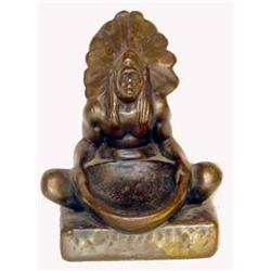 Bronze Indian Incense Holder. 6.5" tall. Estimate $50-$100…