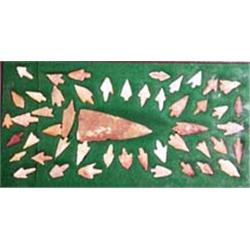 Collection Of Prehistoric Points. Lanstry, West Texas. Estimate $300-$400.…