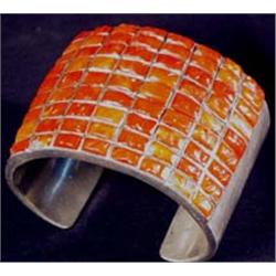 Silver Cuff Bracelet With 72 Coral Stones. Estimate $600-$1,000.…