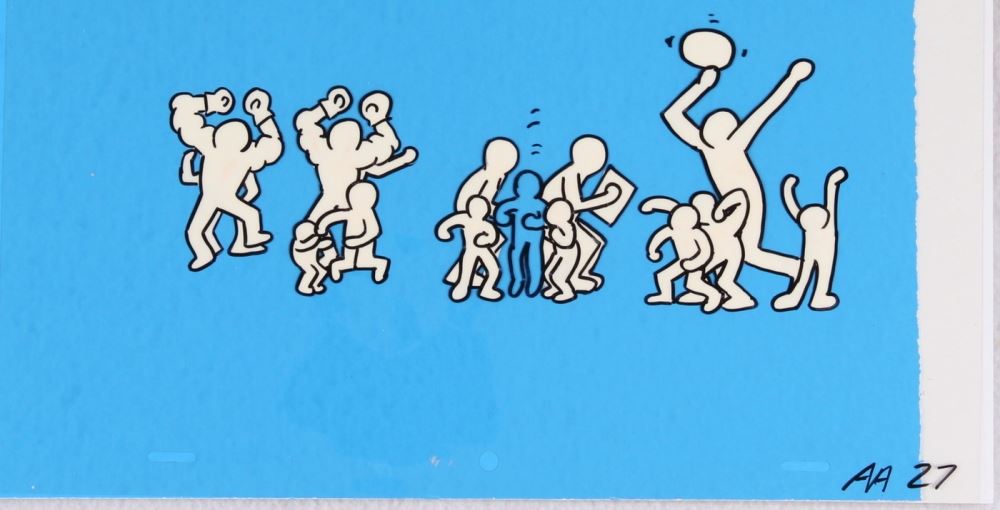 Keith Haring Original Sesame Street Exit Hand Painted Animation