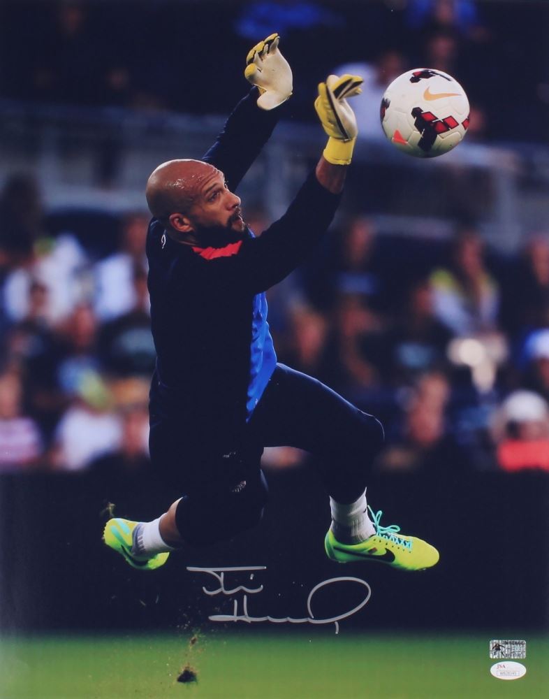 Tim Howard Signed 16x20 Photo (JSA COA & Howard Hologram)