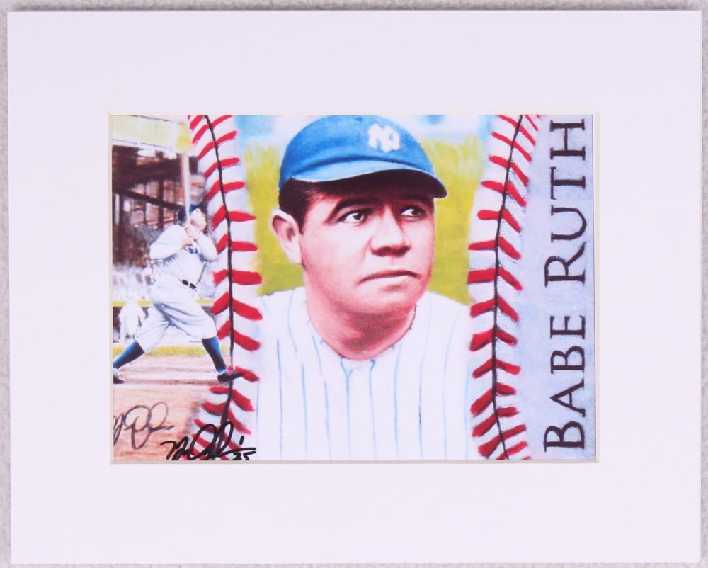 Babe Ruth 8x10 Custom Matted LE Lithograph Signed by Original Artist ...