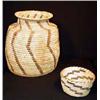 Image 1 : 2 Papago Indian Woven Baskets. 10" tall & 3" tall. Estimate $750-$1,000.…