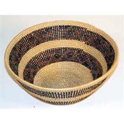 Mono Indian Basket. Rattlesnake design. Excellent condition. 4" x 9.5". Estimate $750-$1,000.…