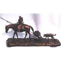 Robert Scriver (1914-1999). Bronze sculpture. "A New Camp." #44/150. 13" x 23". Estimate $2,500-$…