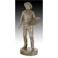 Robert Scriver (1914-1999) (CAA) Bronze sculpture.   C.M. Russell, The Cowboy Artist 1864-1920.  …