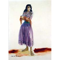 Joe DeYong (1894-1975). Watercolor.  The Senorita . 17  x 12 . Estimate $750-$1,000.…